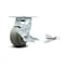 Service Caster 4 Inch Thermoplastic Rubber Caster with Roller Bearing and Brake/Swivel Lock SCC SCC-30CS420-TPRRF-TLB-BSL - alternate 1